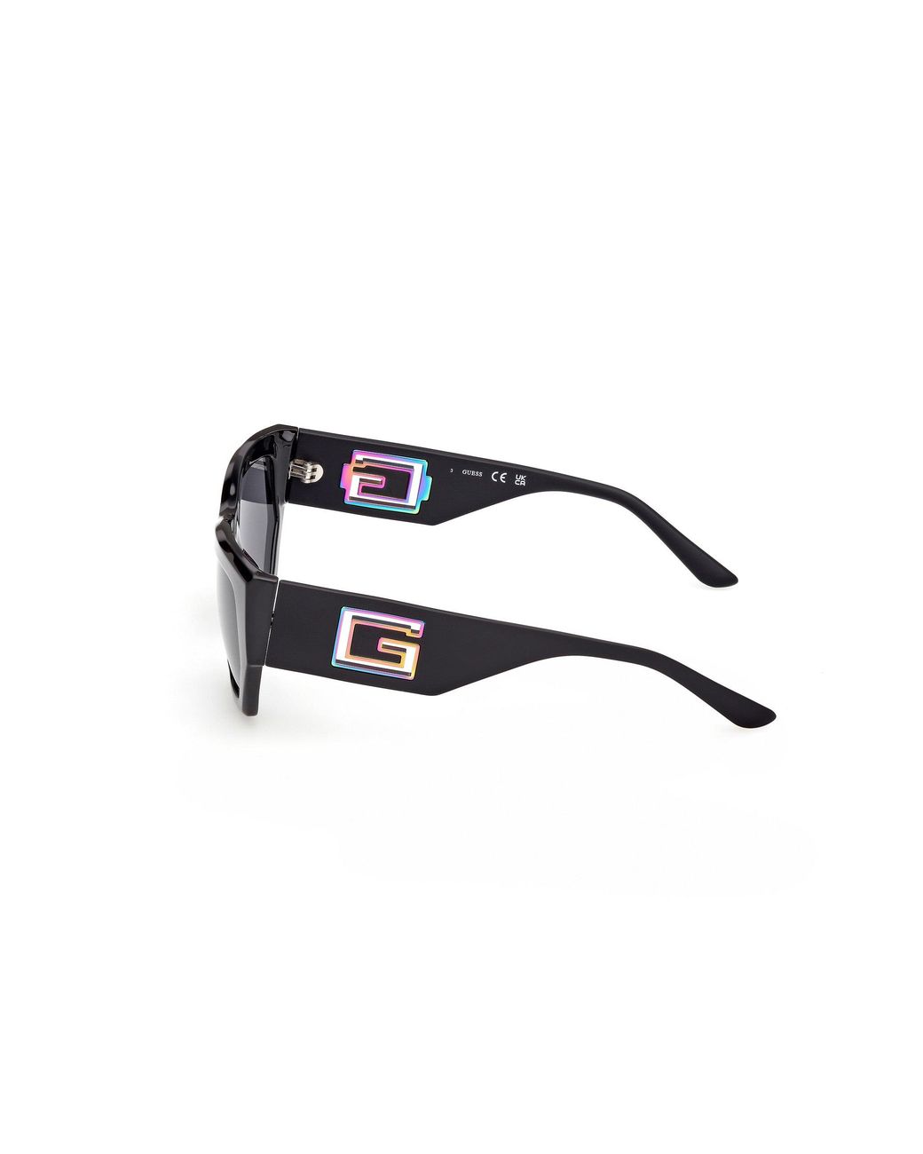 Guess Black Gu00291 01A Sunglasses Injected Smoke Geometric Normal
