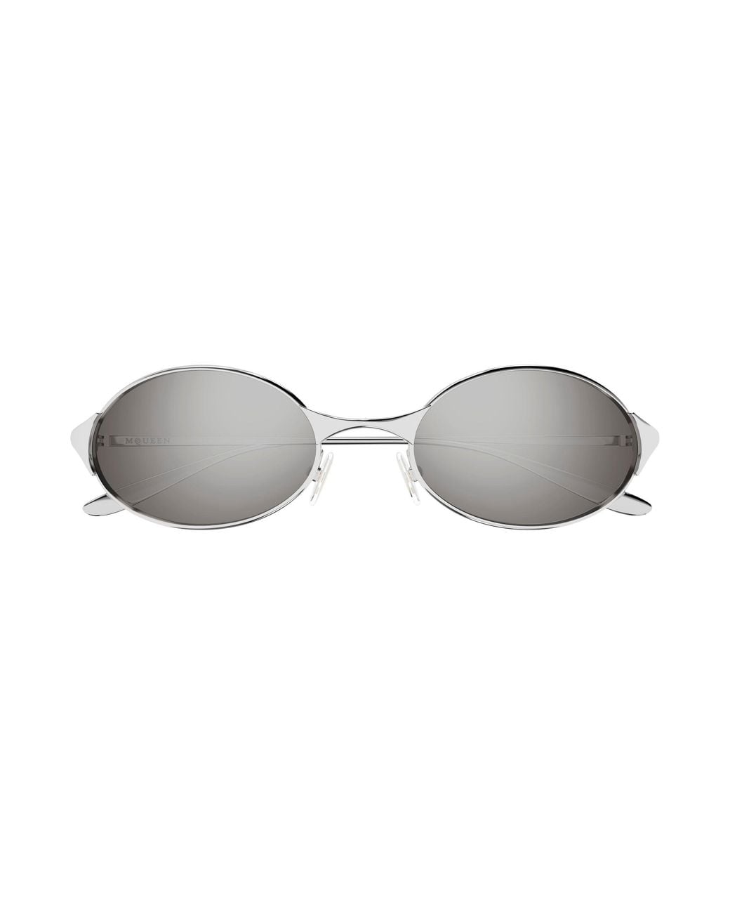 McQueen Black Am0589S 003 Occhiali Da Sole Metallo Rotonda Specchiato