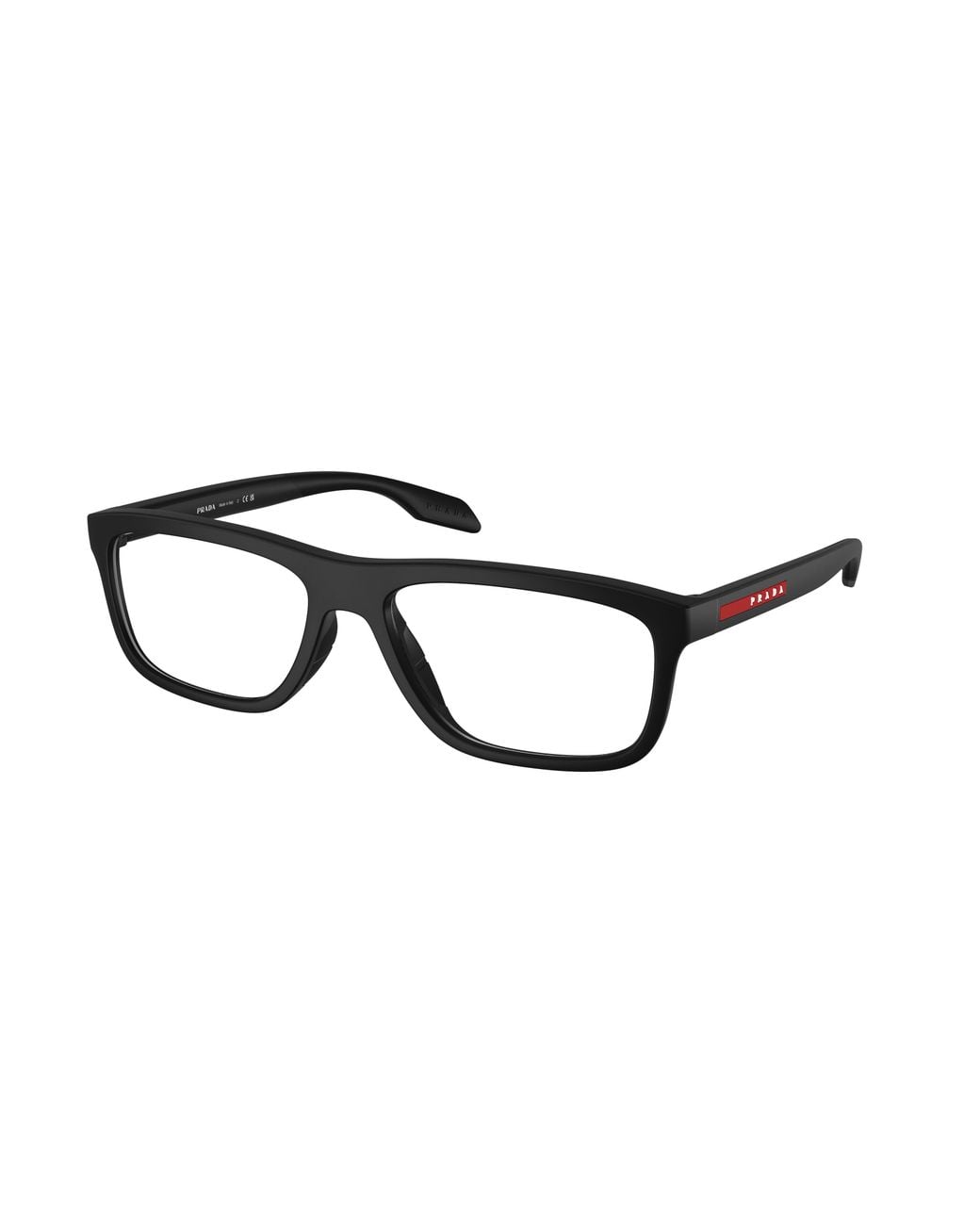 Prada Linea Rossa Black Ps 05Tv 12P1O1 Optical Frames Injected Transparent Pillow Normal for men