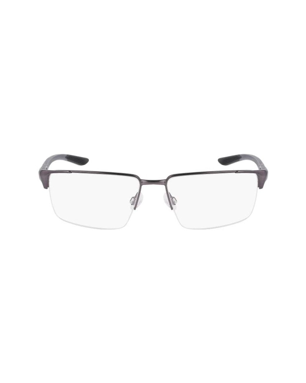 Nike Black 8054 070 Optical Frames Metal Squared Normal Normal for men