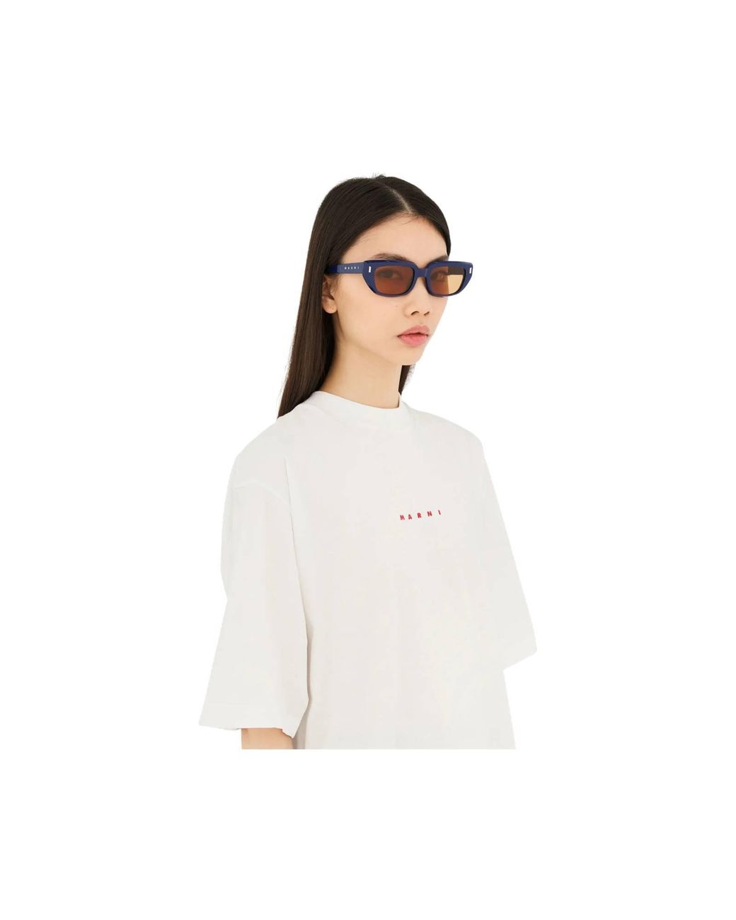 Marni Black Uwf Etezea Deep Sunglasses Acetate Cat Eye
