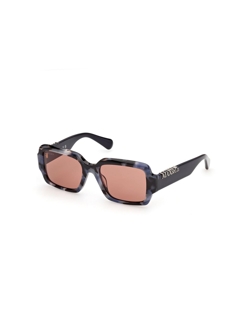 MAX&Co. Black Mo0168 55S Sunglasses Acetate Bordeaux Squared Normal