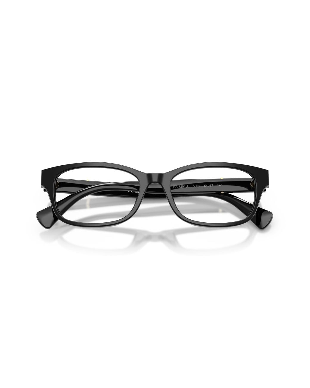 Ralph Lauren Black Ra7201U 5001 Optical Frames Acetate Transparent Squared Normal