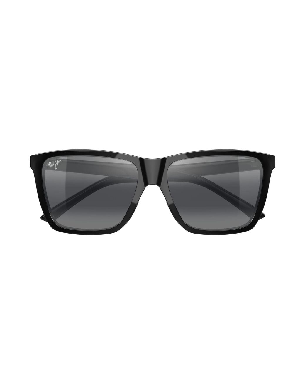 Maui Jim Black Mj0864S 001 Occhiali Da Sole Iniettato Grigio Squadrata