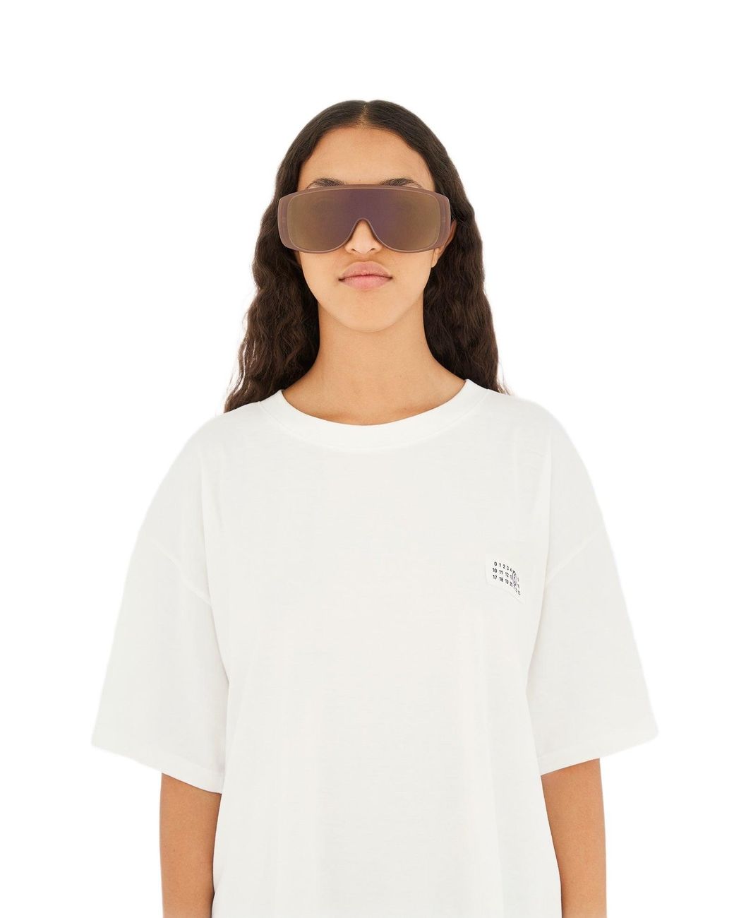 MM6 by Maison Margiela Black 5Vp Margiela Mm6 Mask Occhiali Da Sole Acetato Maschera Specchiato