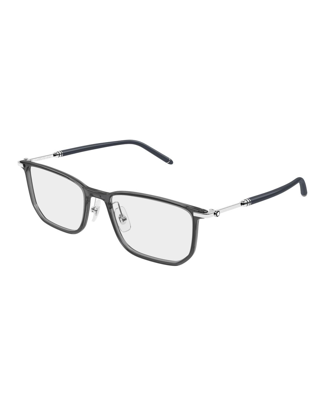 Montblanc Black Mb0523O 002 Optical Frames Injected Transparent Squared for men