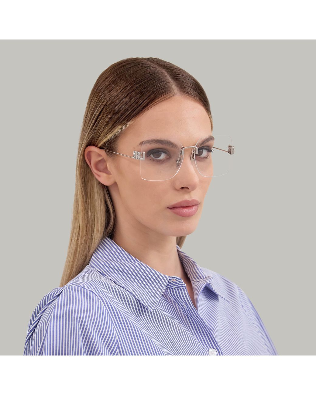Balenciaga Black Bb0113O 002 Optical Frames Metal Transparent Squared