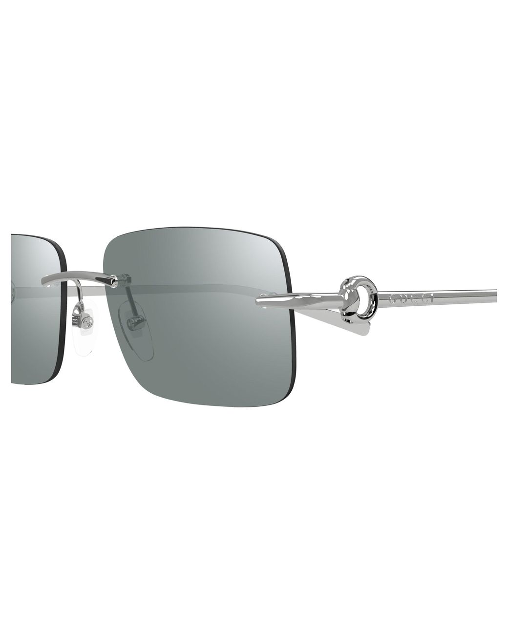 Gucci Black Gg1703S 002 Sunglasses Metal Squared for men