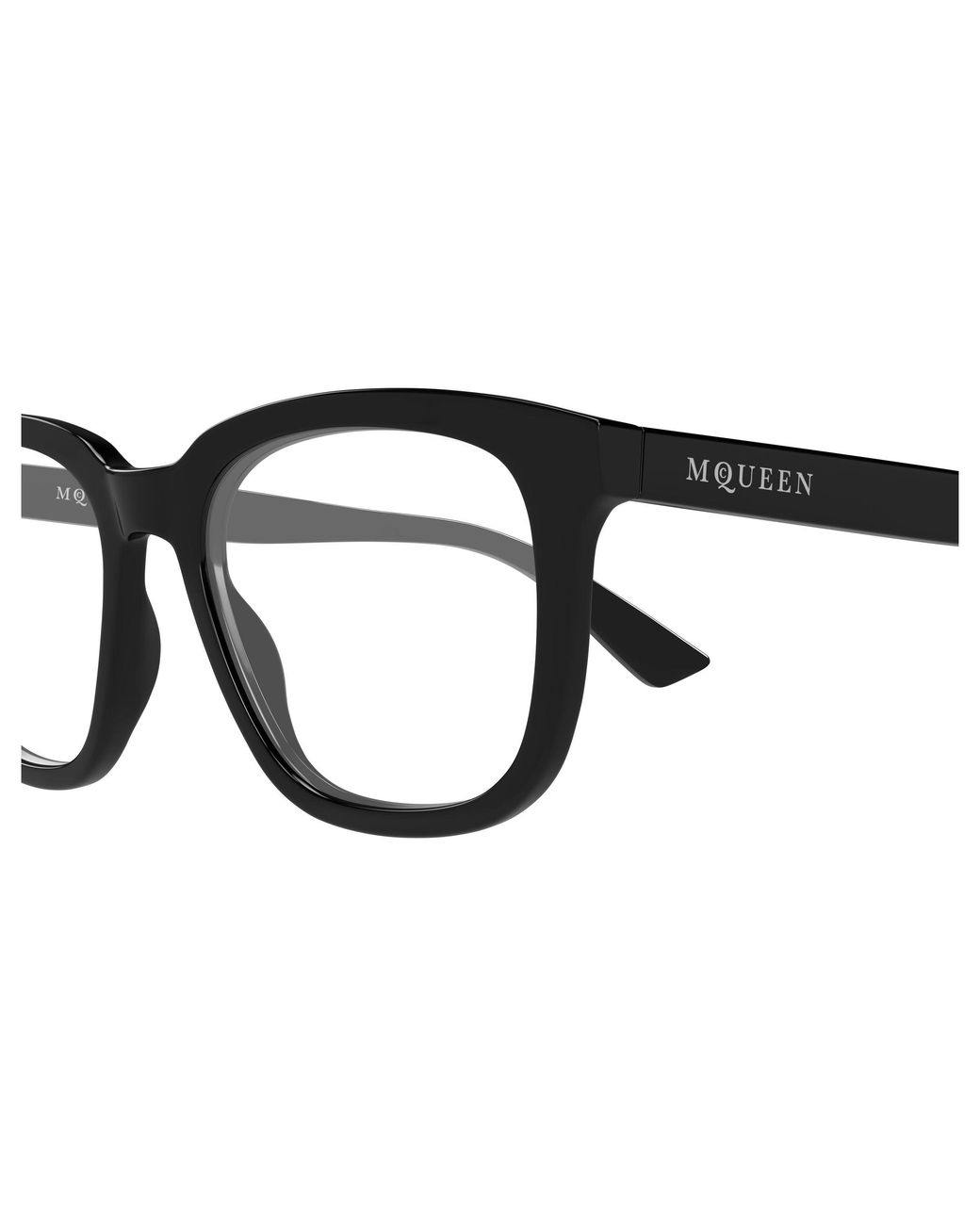 McQueen Black Am0539O 001 Optical Frames Acetate Transparent Squared
