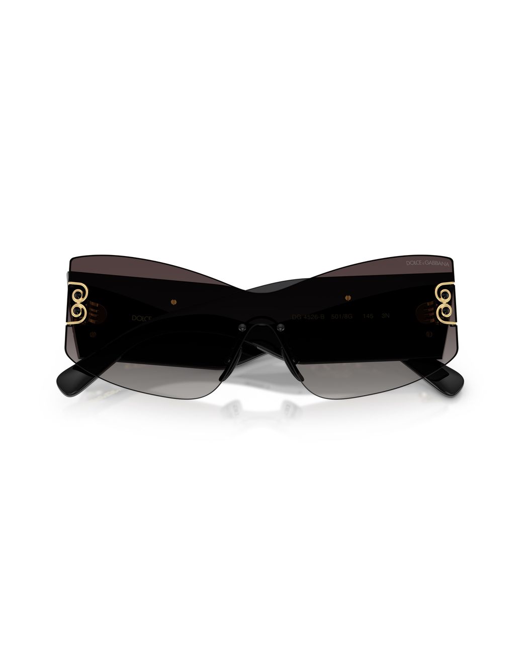 Dolce & Gabbana Black Dg4526B 501/8G Sunglasses Acetate Cat Eye Normal Shaded