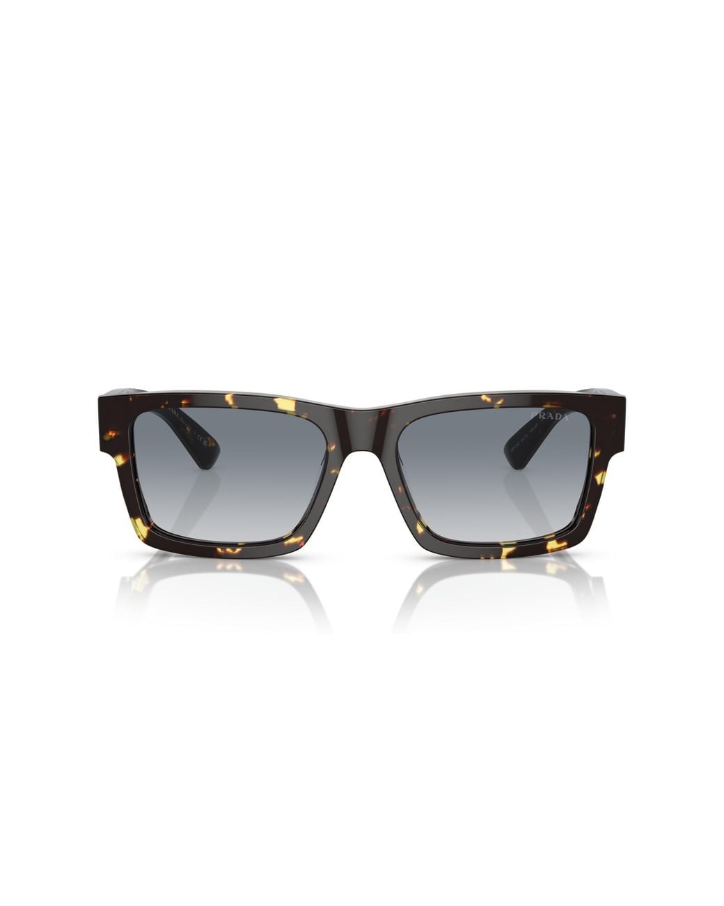 Prada Black Pr 25Zs 16R30F Sunglasses Acetate Squared Normal Shaded for men