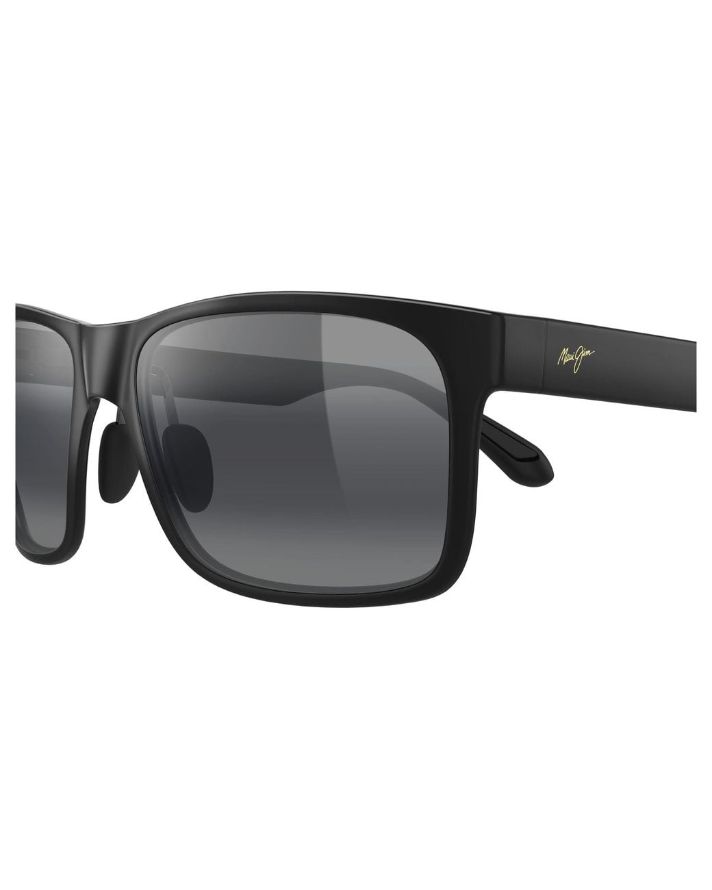 Maui Jim Black Mj0432Sa 001 Occhiali Da Sole Iniettato Grigio Squadrata