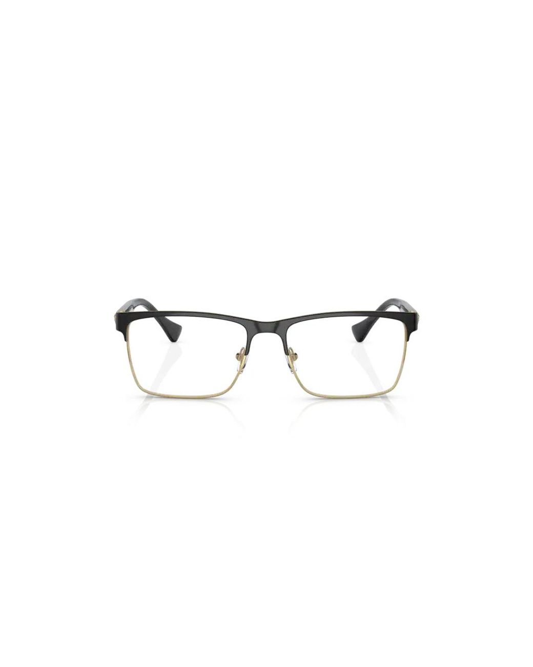 Versace Black Ve1285 1443 Optical Frames Metal Squared Normal for men