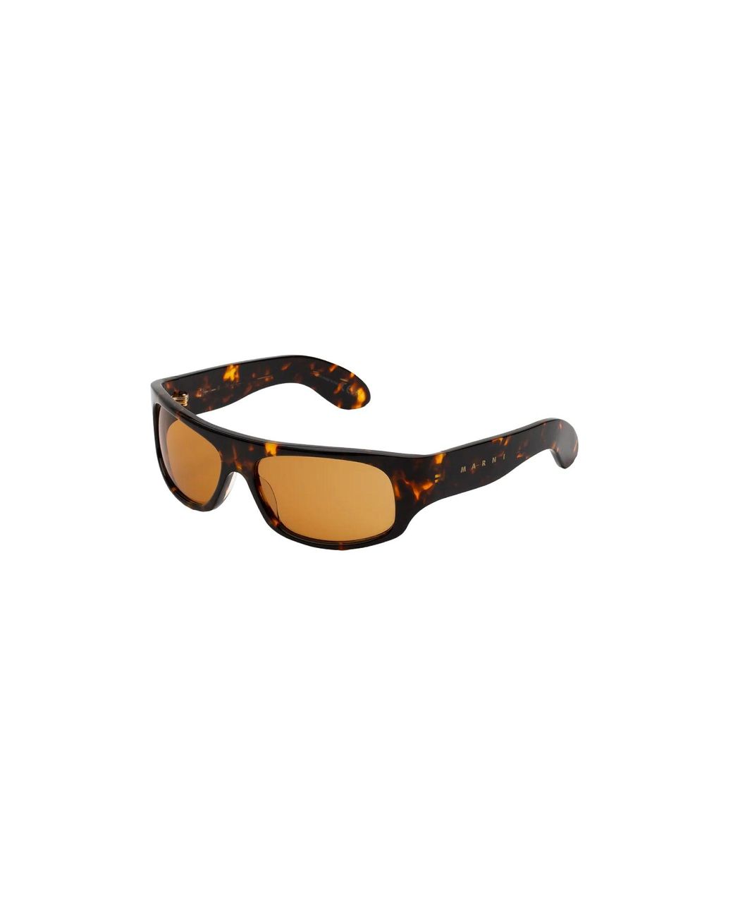 Marni Black D28 Uailus Burnt Sunglasses Acetate Wraparound