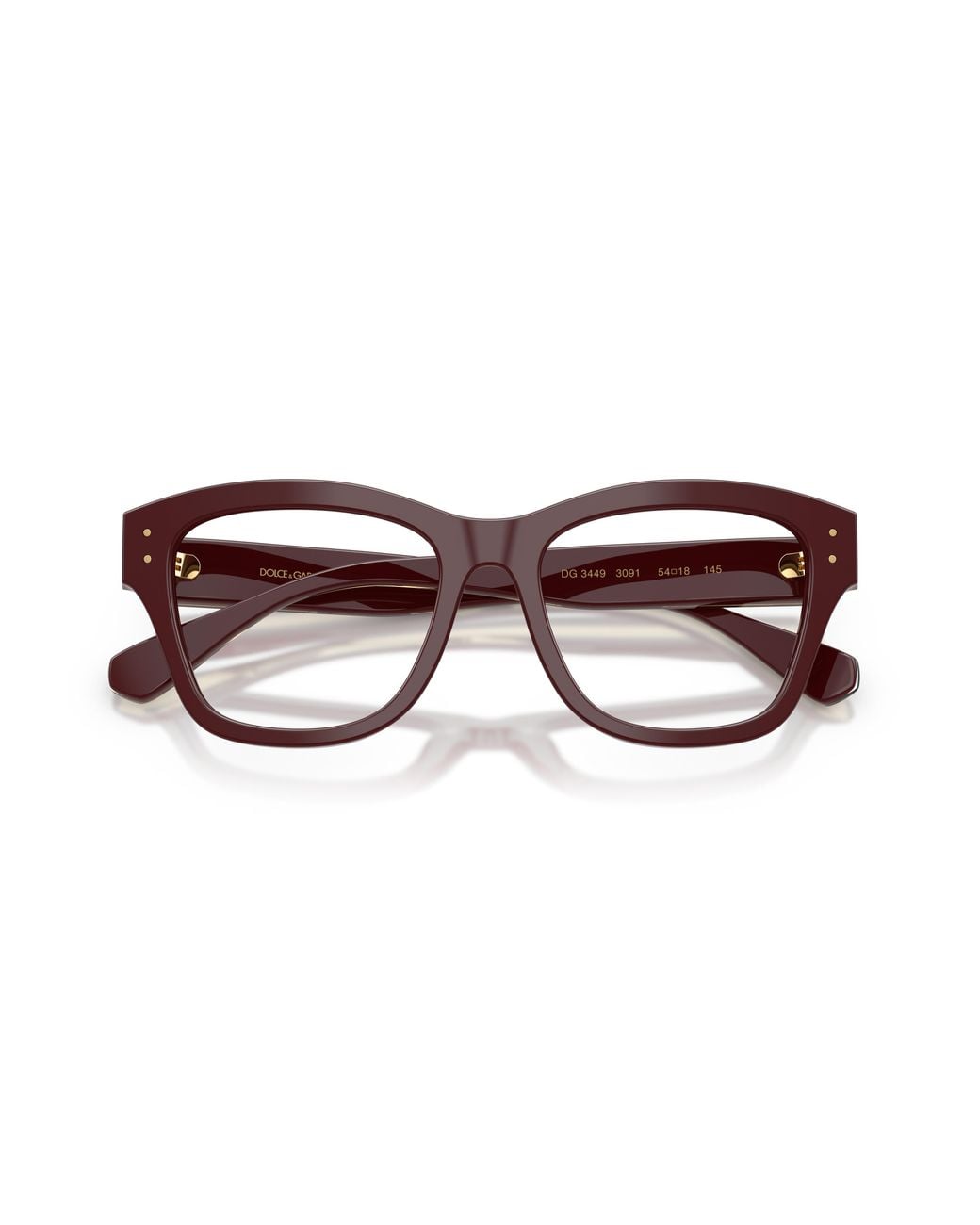 Dolce & Gabbana Black Dg3449 3091 Optical Frames Acetate Transparent Squared Normal