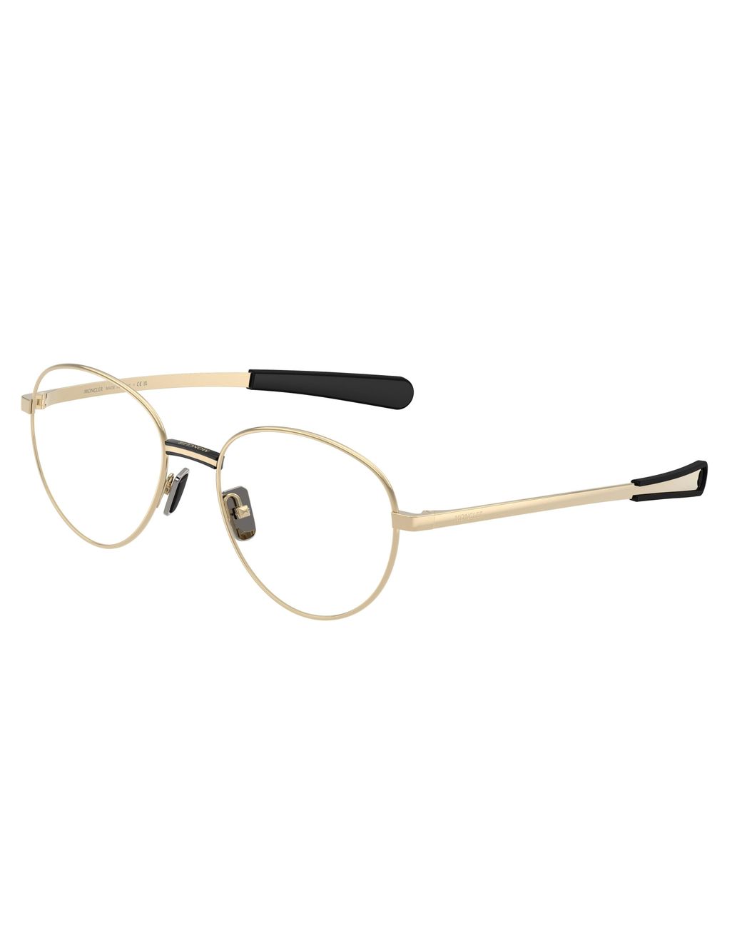 Moncler Black Me1009 1007 Optical Frames Metal Transparent Round Normal