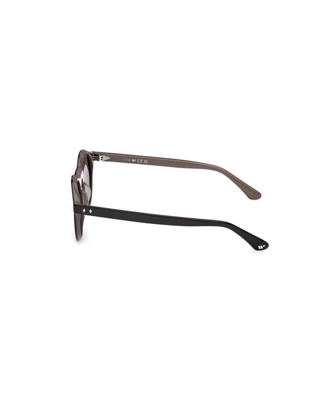 Web Black We0398 05A Sunglasses Acetate Smoke Round Normal for men