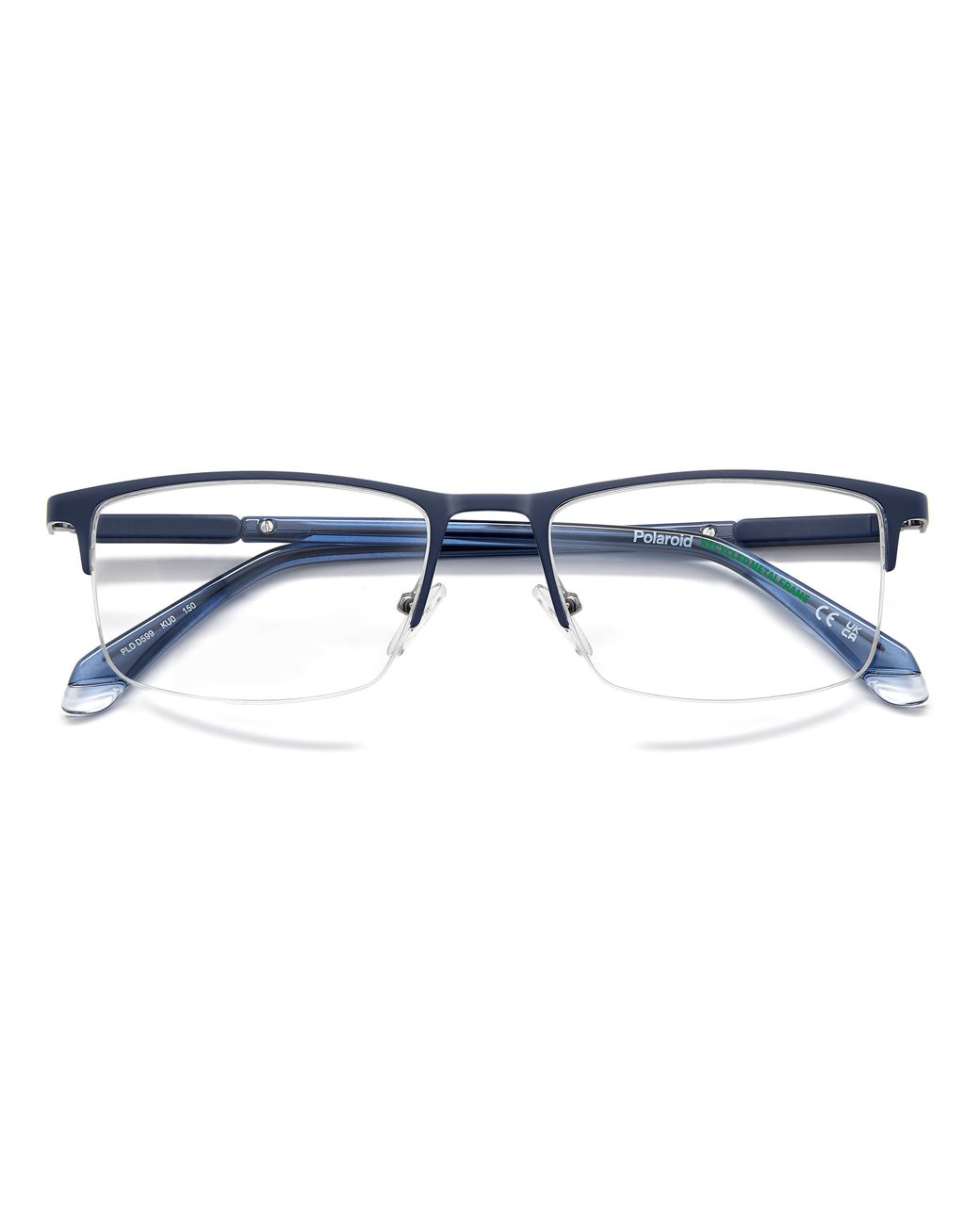 Polaroid Black Pld D599 Ku0 Optical Frames Metal Squared Normal for men