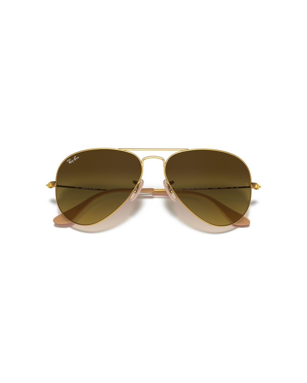 Ray-Ban Black Aviator Gradient Sunglasses Frame Brown Lenses