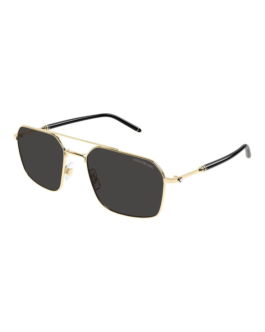 Montblanc Black Mb0521S 001 Sunglasses Metal Pilot for men