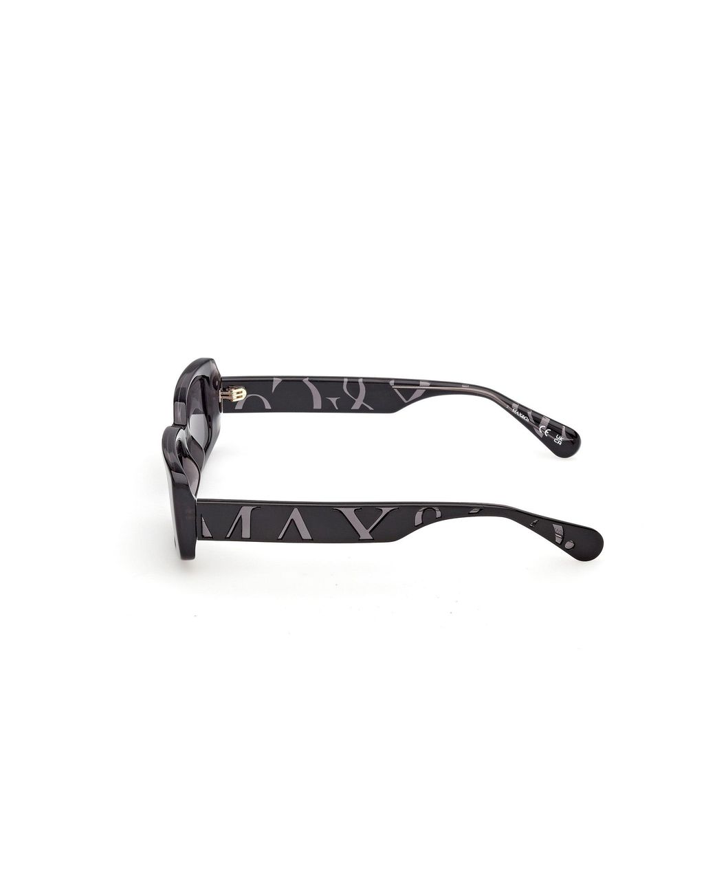 MAX&Co. Black Mo0156 01A Sunglasses Injected Smoke Squared Normal