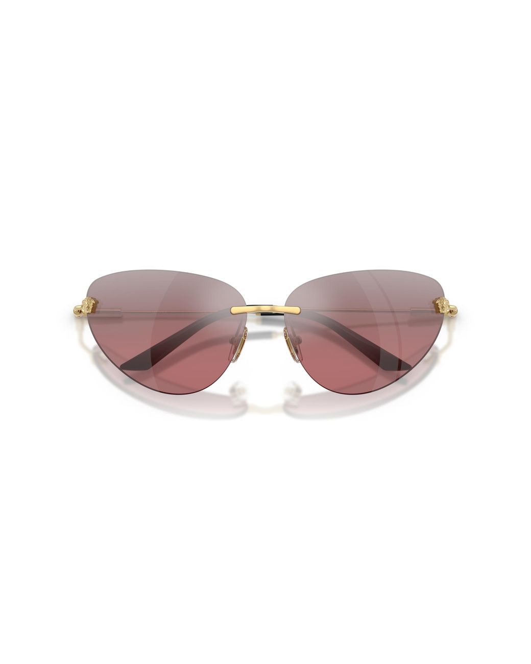 Versace Black Ve2281 10027E Sunglasses Metal Cat Eye Normal Shaded