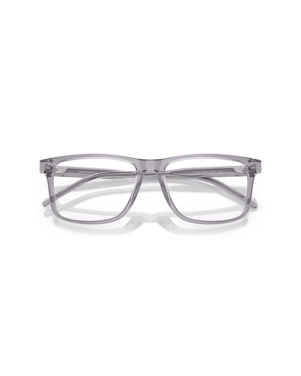 Emporio Armani Black Ea3257 5075 Optical Frames Acetate Transparent Squared Normal for men