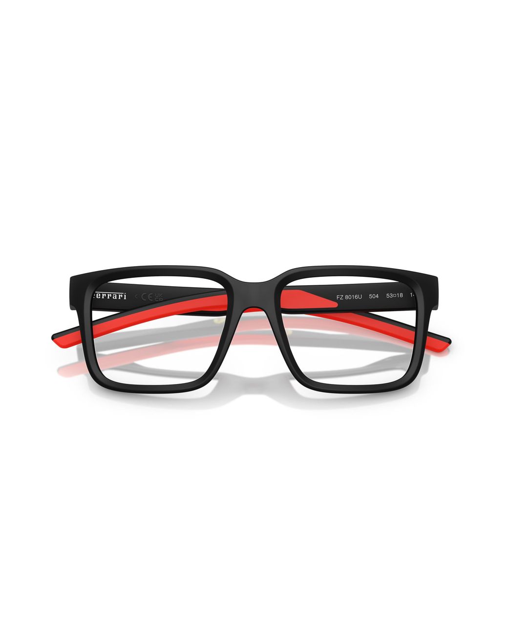 FERRARI SCUDERIA Black Fz8016U 504 Optical Frames Injected Squared Normal for men