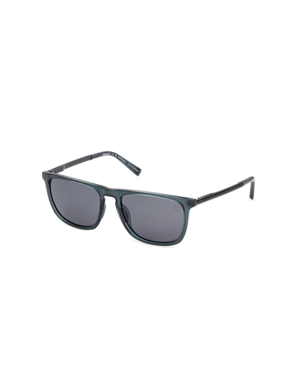 Timberland Black Tb00088 90D Sunglasses Injected Smoke Squared Polarized for men