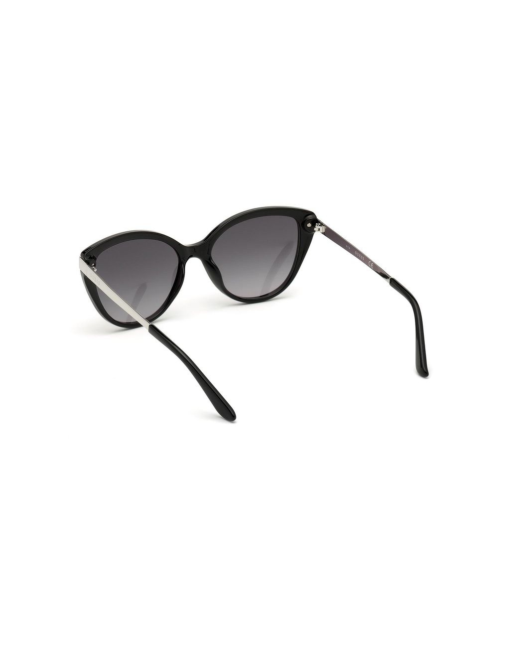 Guess Black Gu7658 01C Sunglasses Injected Smoke Cat Eye Normal