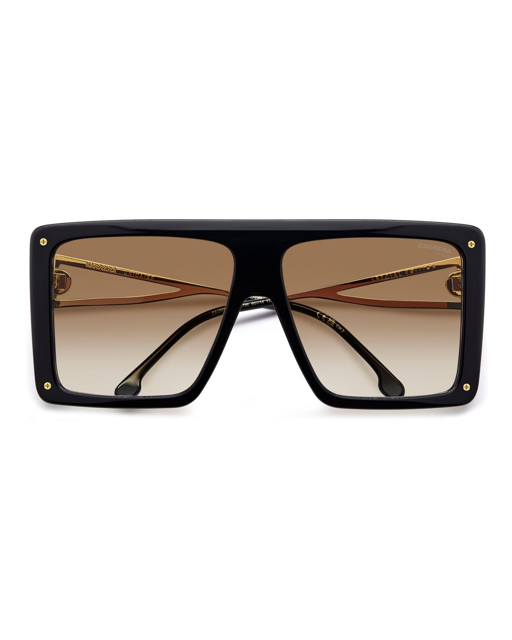 Carrera Black Ca Unica/Se 807/86 Sunglasses Acetate Squared Normal Shaded