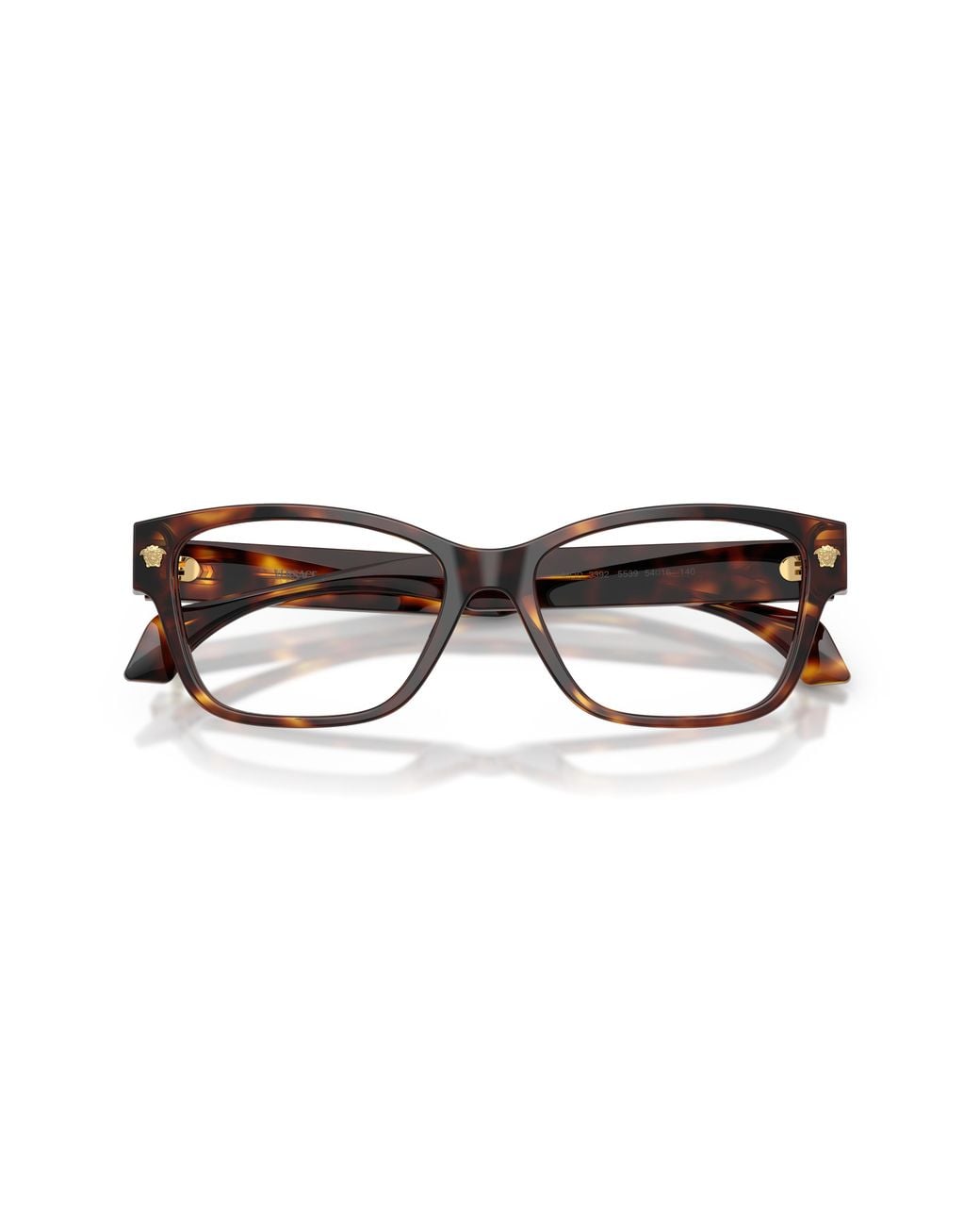 Versace Black Ve3392 5539 Optical Frames Acetate Transparent Cat Eye Normal