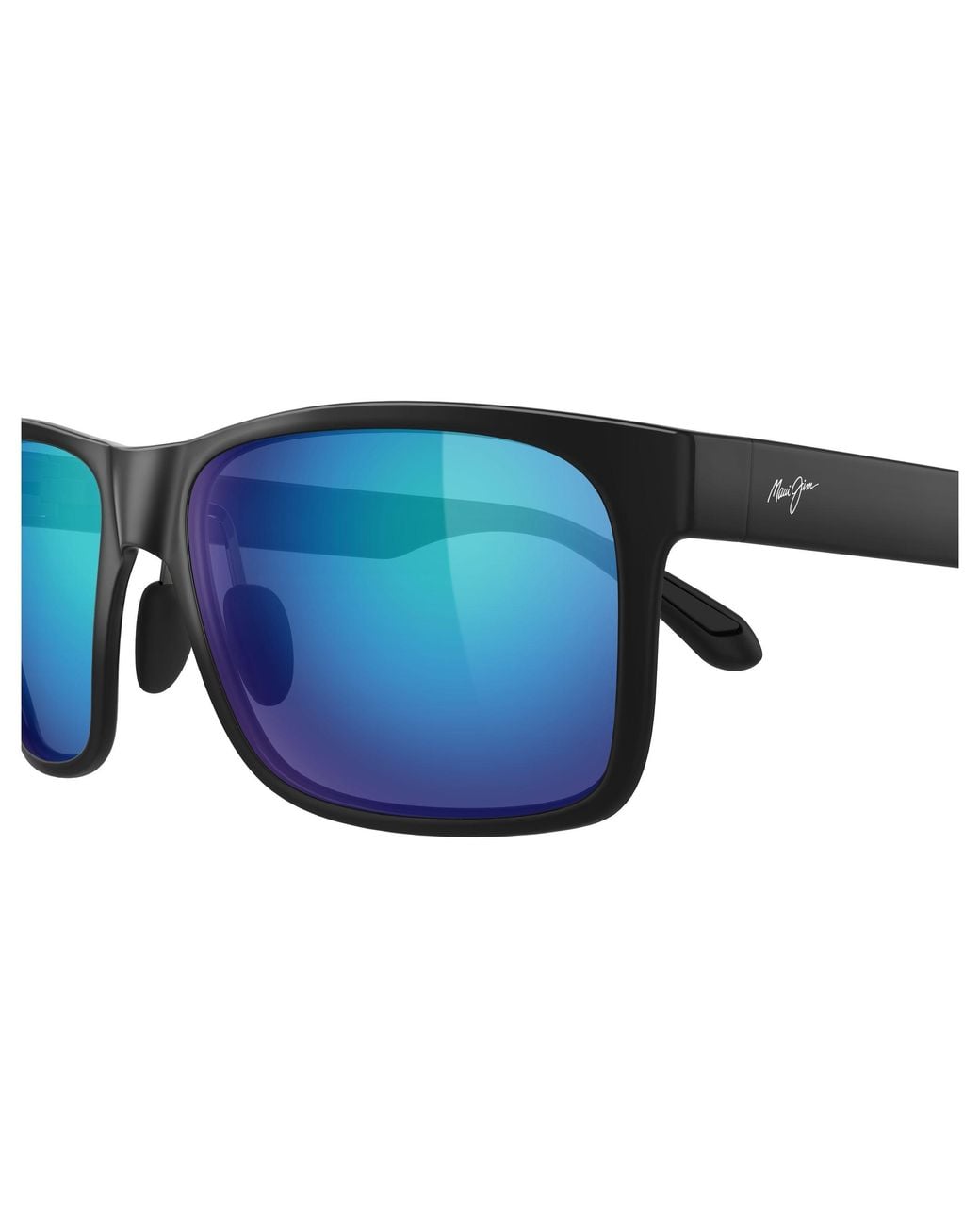 Maui Jim Black Mj0432Sa 002 Occhiali Da Sole Iniettato Blu Squadrata