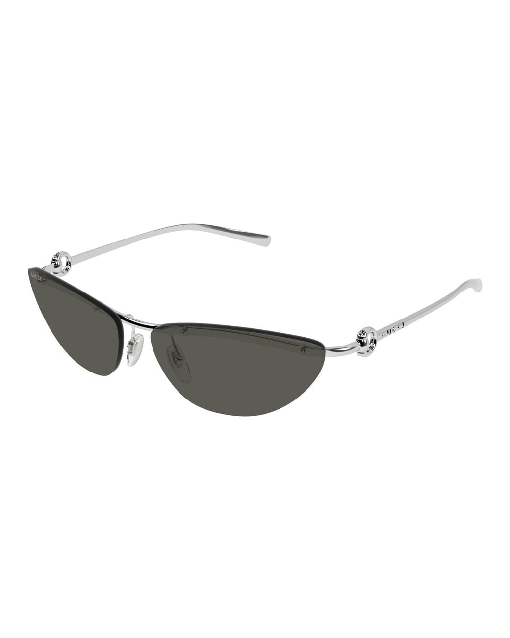 Gucci Black Gg1701S 001 Sunglasses Metal Cat Eye