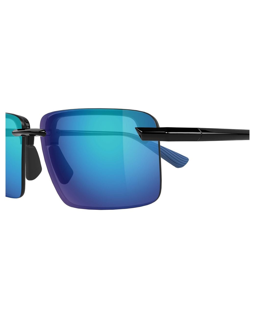 Maui Jim Black Mj0656Sa 001 Occhiali Da Sole Iniettato Blu Squadrata