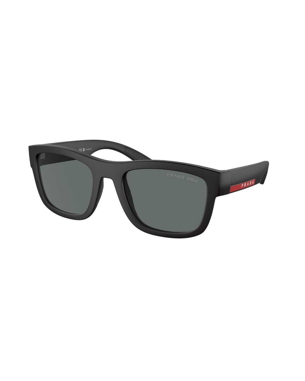 Prada Linea Rossa Black Ps 01Zs Dg002G Sunglasses Nylon Pillow Polarized for men