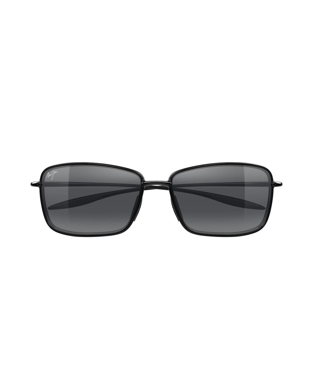 Maui Jim Black Mj0371S 001 Occhiali Da Sole Iniettato Grigio Squadrata