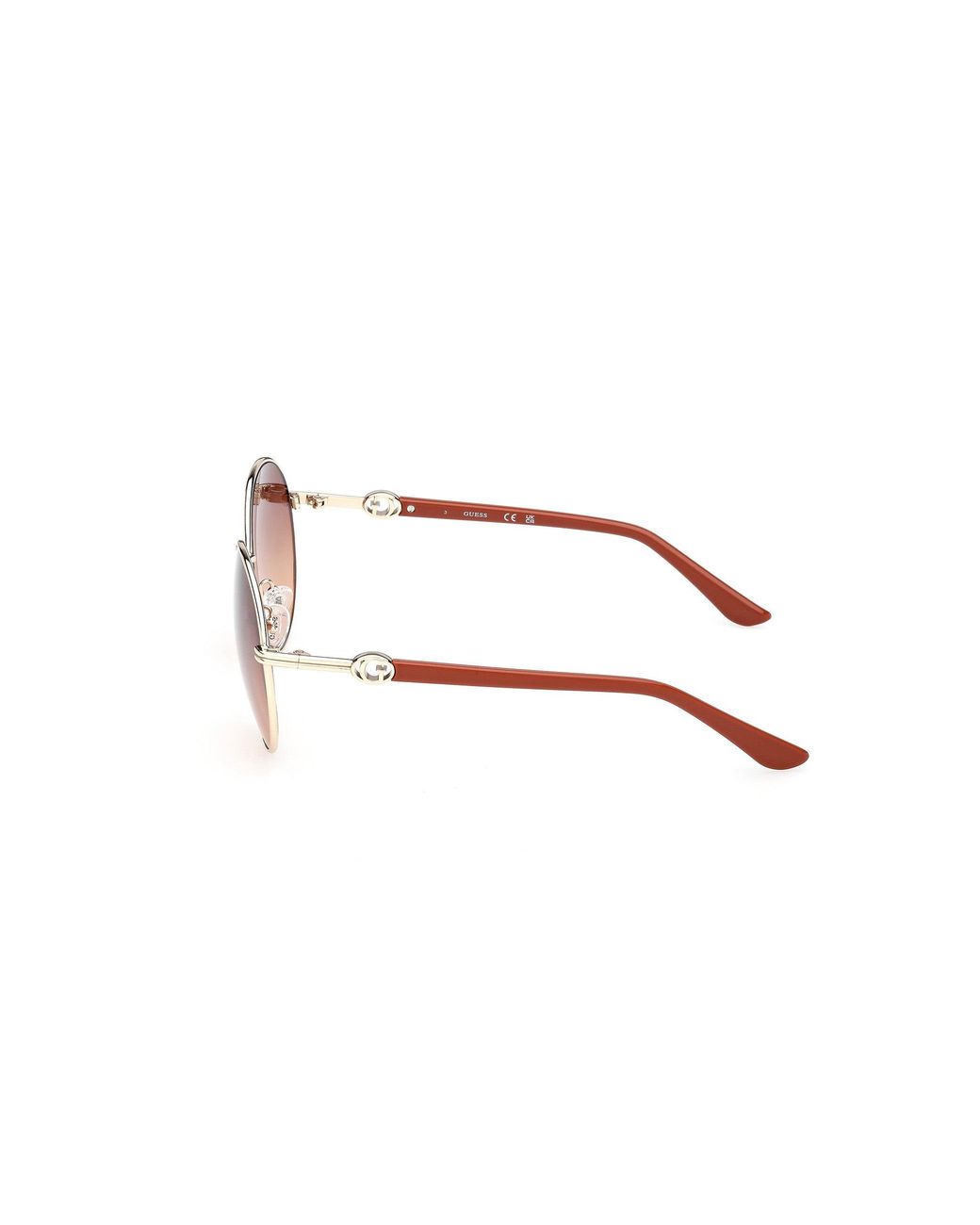 Guess Black Gu00260 32F Sunglasses Metal Round Normal