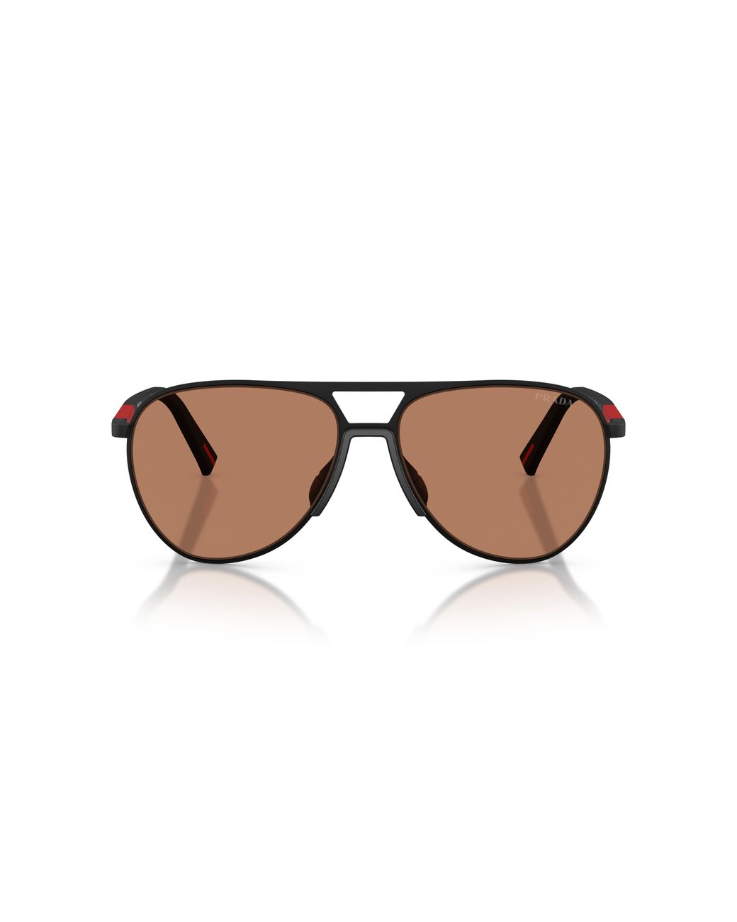 Prada Linea Rossa Black Ps 53Zs Dg020D Sunglasses Metal Pilot Normal for men