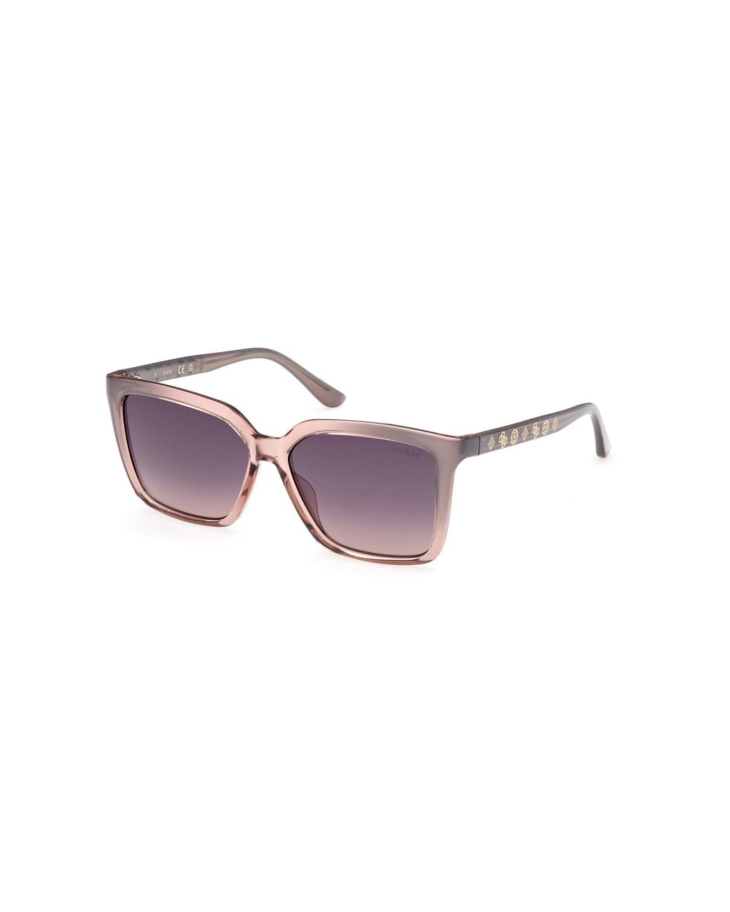 Guess Black Gu00099 20B Sunglasses Injected Smoke Squared Normal Shaded