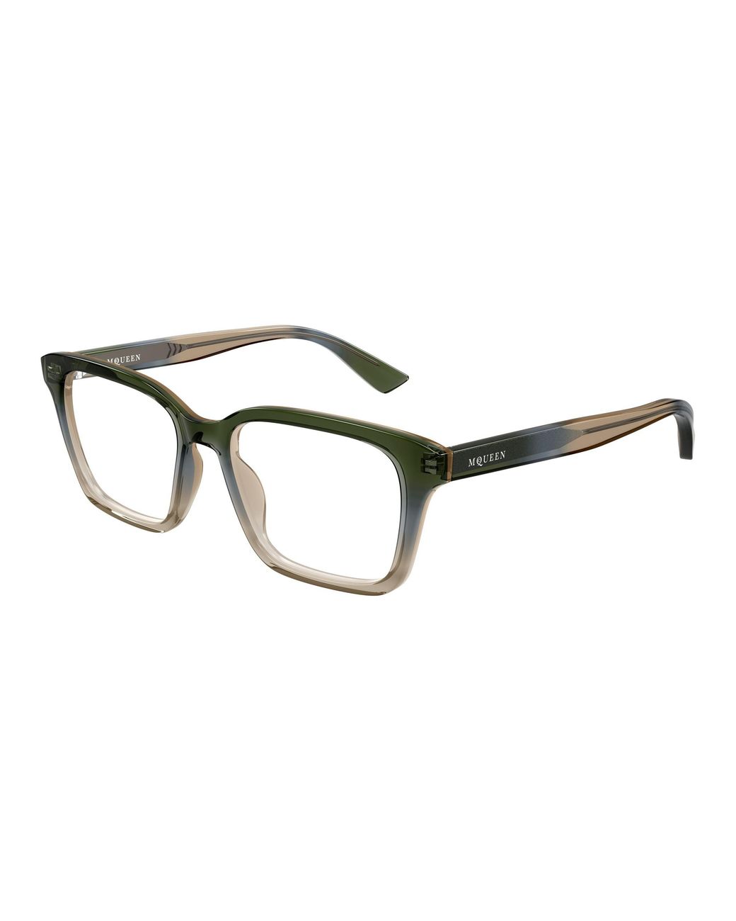 McQueen Black Am0566O 006 Optical Frames Acetate Transparent Squared