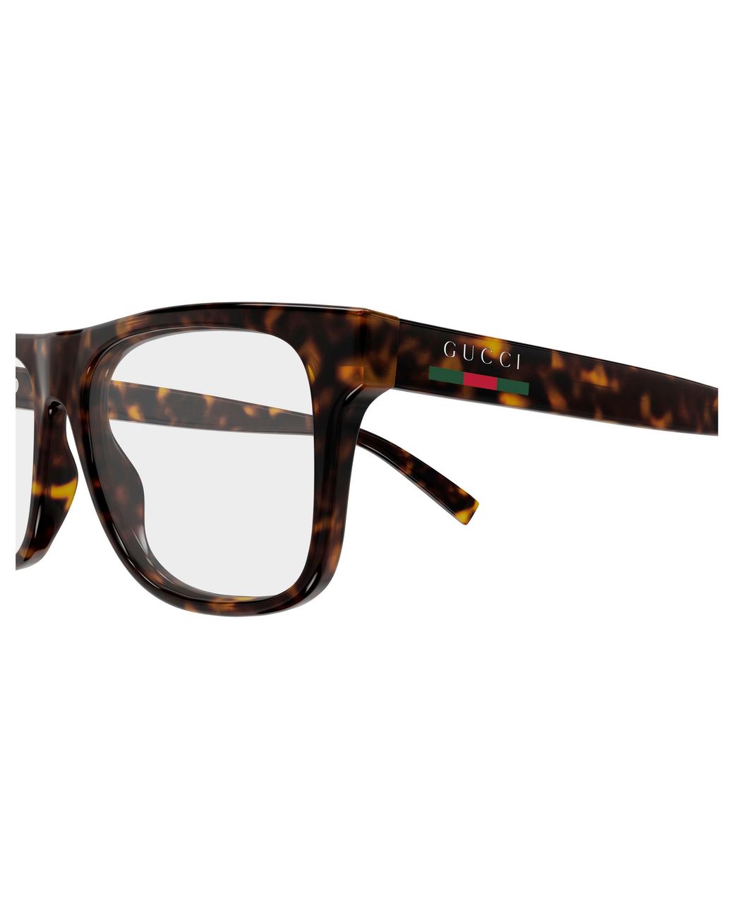 Gucci Black Gg1117On 002 Optical Frames Injected Transparent Squared for men
