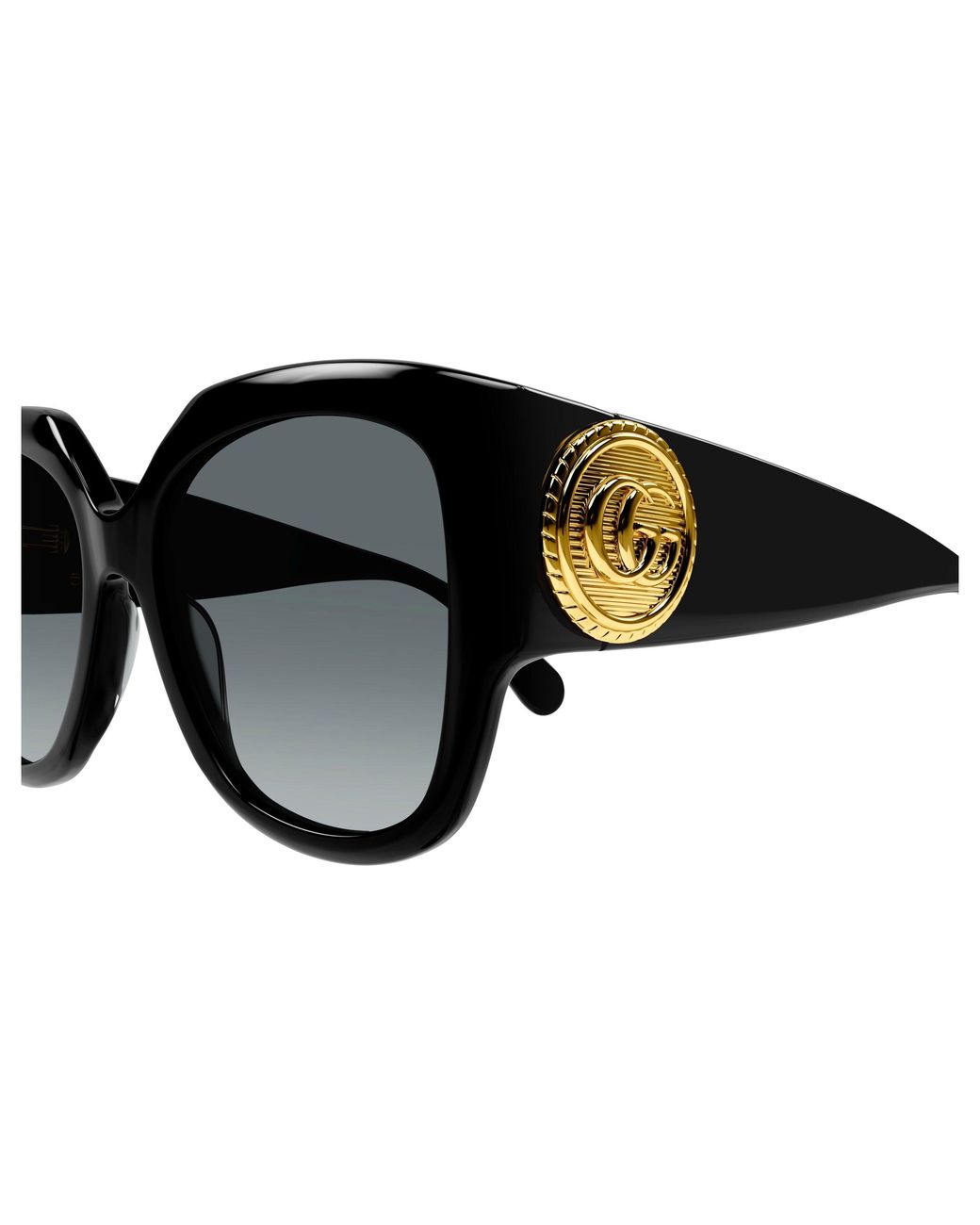 Gucci Black Gg1407S 001 Sunglasses Acetate Squared Normal Shaded