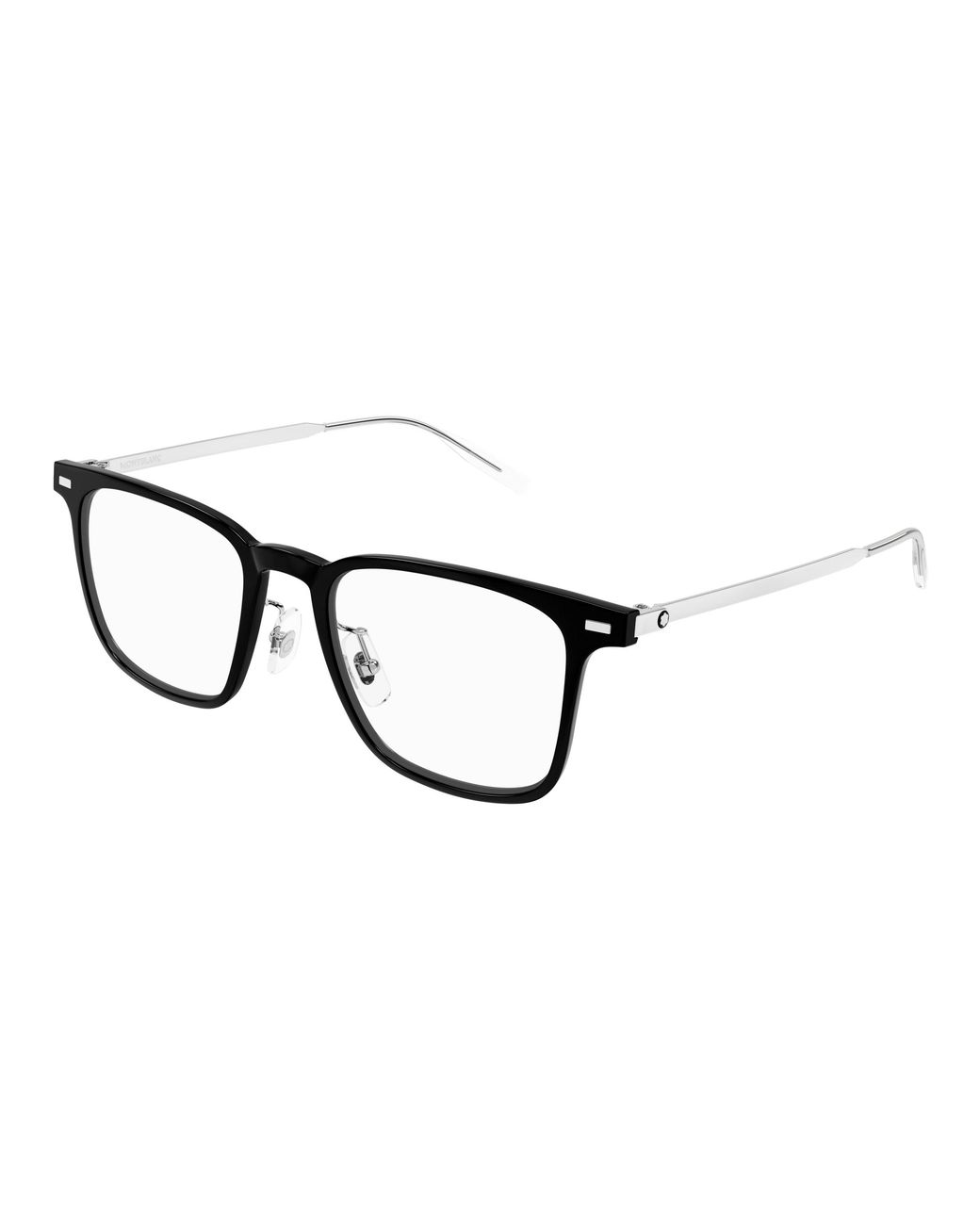 Montblanc Black Mb0395On 001 Optical Frames Injected Transparent Squared for men