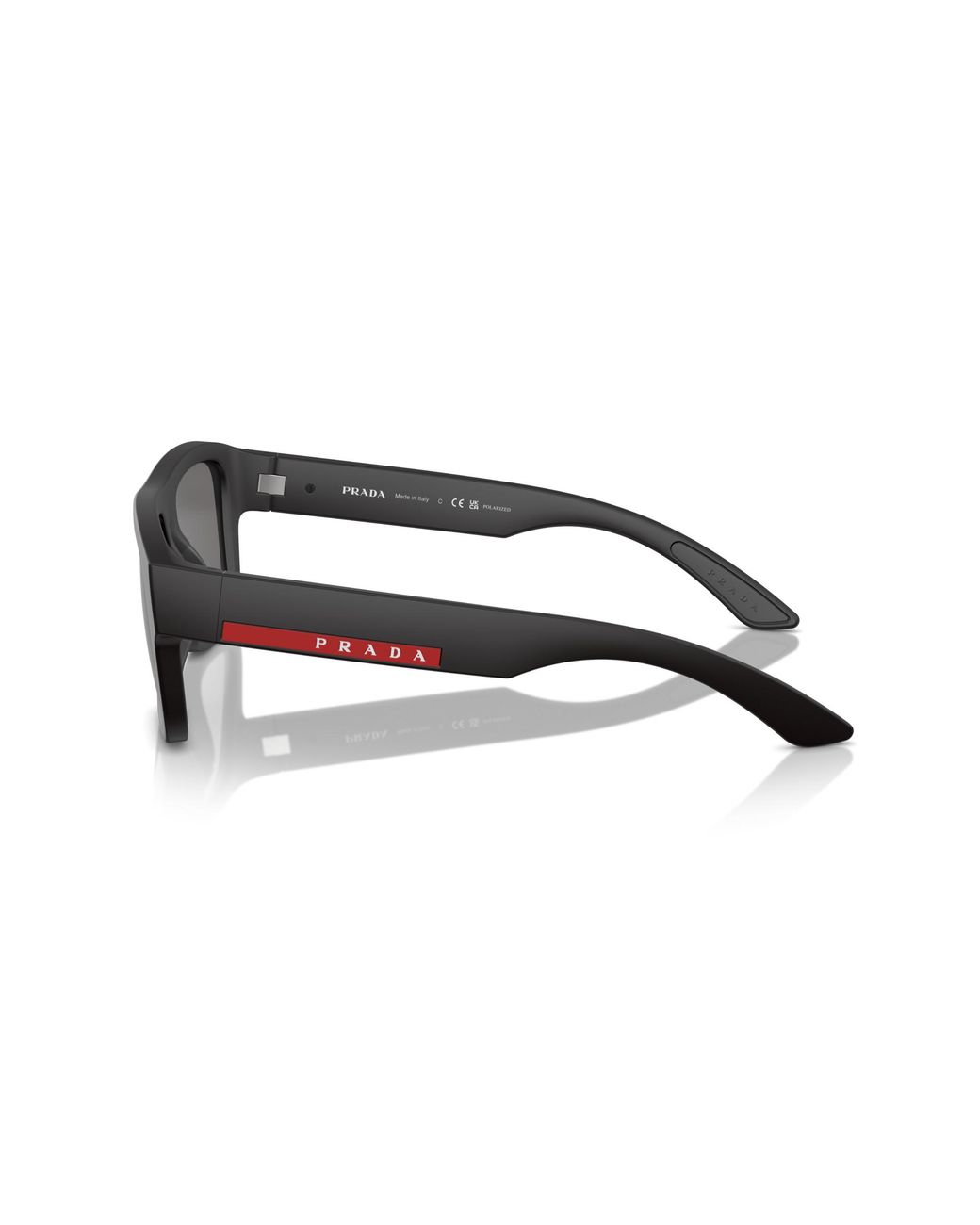 Prada Linea Rossa Black Ps 04Zs Dg002G Sunglasses Injected Squared Polarized for men