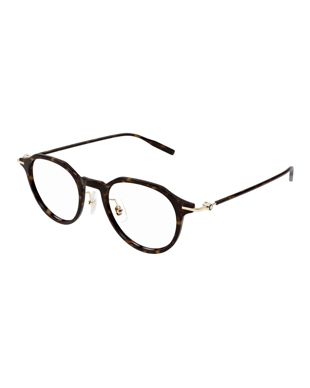 Montblanc Black Mb0355O 002 Optical Frames Injected Transparent Round for men