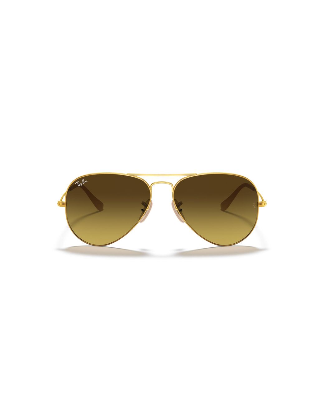 Ray-Ban Black Aviator Gradient Sunglasses Frame Brown Lenses