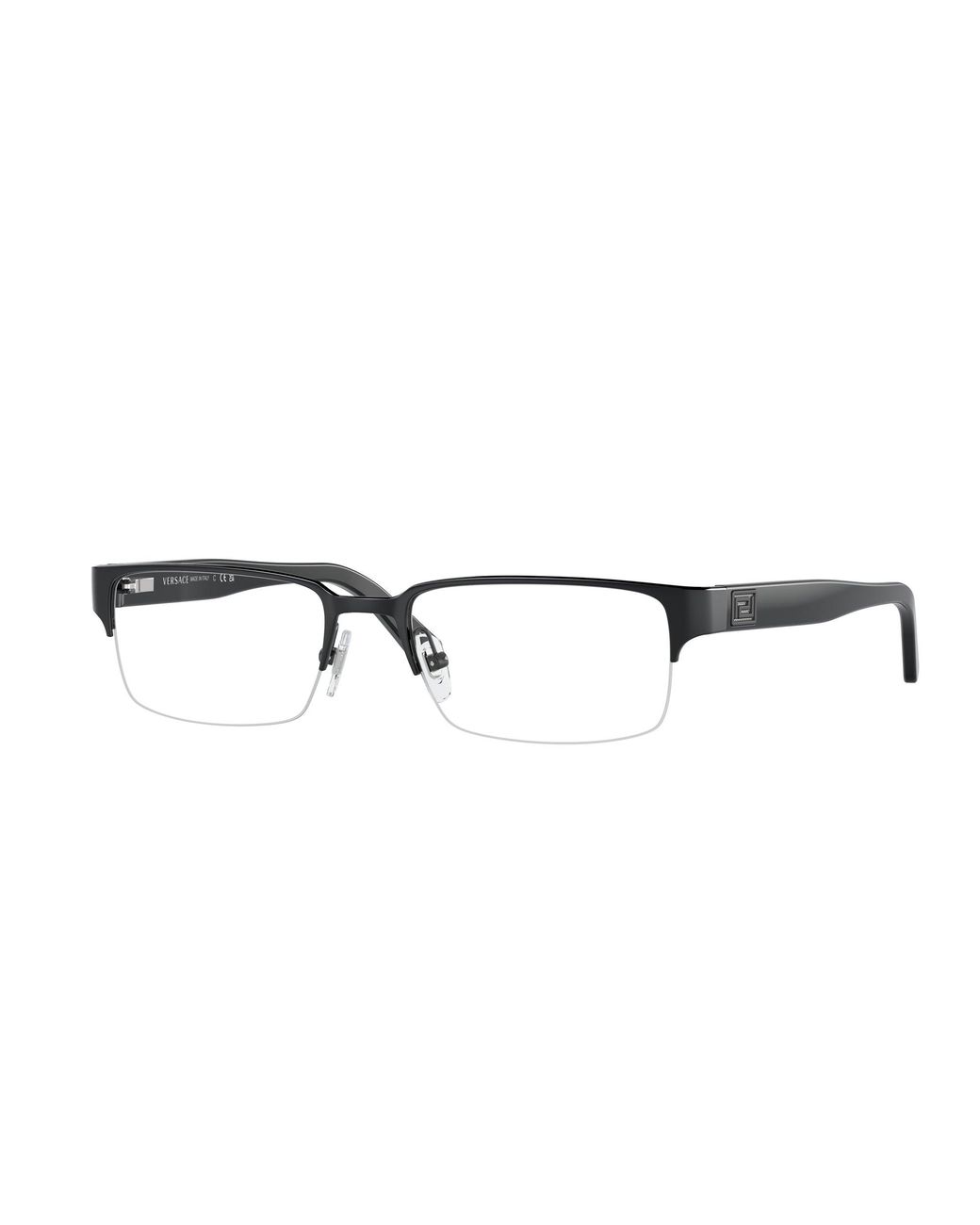 Versace Black Ve1184 1269 Optical Frames Metal Squared Normal for men