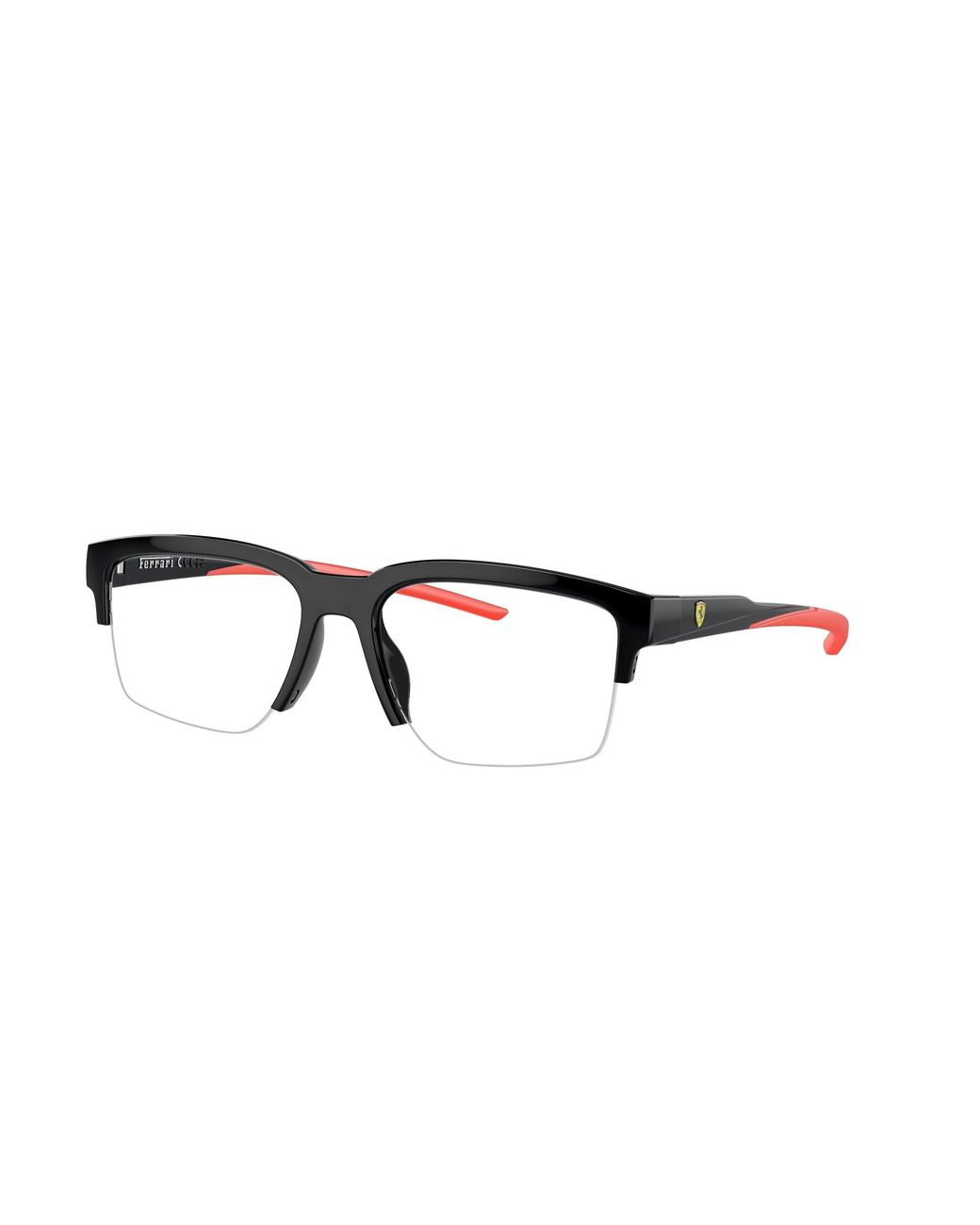FERRARI SCUDERIA Black Fz8008U 501 Optical Frames Injected Geometric Normal for men