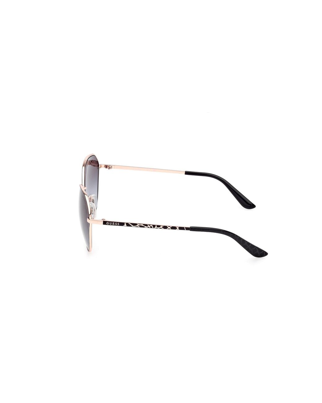 Guess Black Gu00148 02B Sunglasses Metal Smoke Round Normal